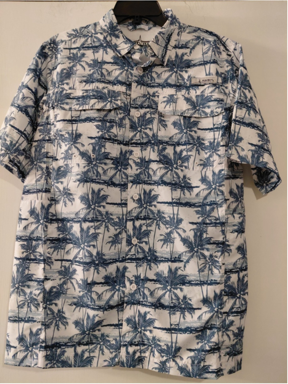 Men's Habit Short Sleeve Fishing Outdoors Button-Up Shirt Vented Moisture...